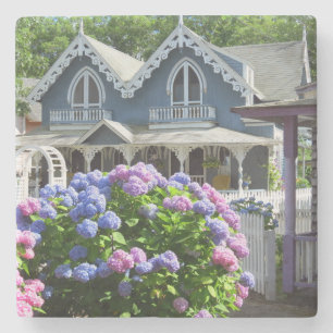 Hütten und Hydrangeas - Martha's Vineyard Steinuntersetzer