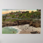 Hütten und Strand von La Jolla Poster (Vorne)