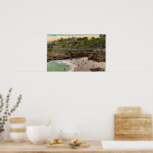 Hütten und Strand von La Jolla Poster (Küche)