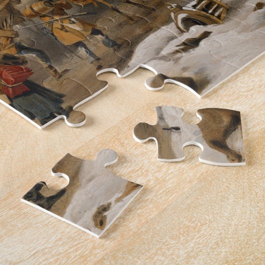 Hütten und warme Kleidung für die Armee, Platte Puzzle (Seite)