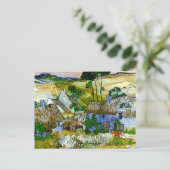 Hütten vom Hill Van Gogh Postkarte (Stehend Vorderseite)