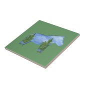 Hüttenansicht Pferdegeflecht Fliese (Seite)