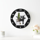 Hüttenmoose-Mix-Match-Wanduhr Große Wanduhr (Zuhause)