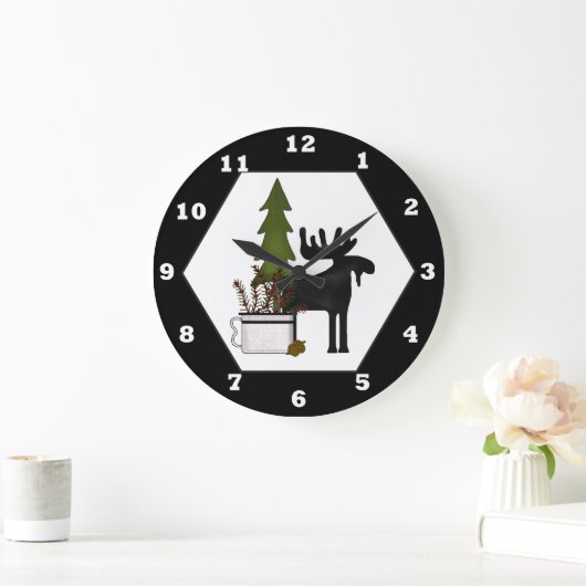 Hüttenmoose-Mix-Match-Wanduhr Große Wanduhr (Zuhause)