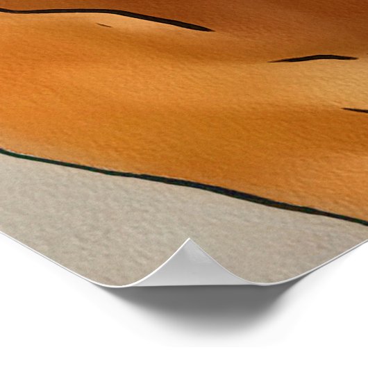 Hüttenportrait Schwarze Kontur Poster (Ecke)