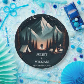 Hüttenwald Wood Sky Tree Camping Hochzeit Pappteller (Party)