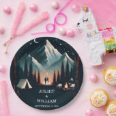 Hüttenwald Wood Sky Tree Camping Hochzeit Pappteller (Party)