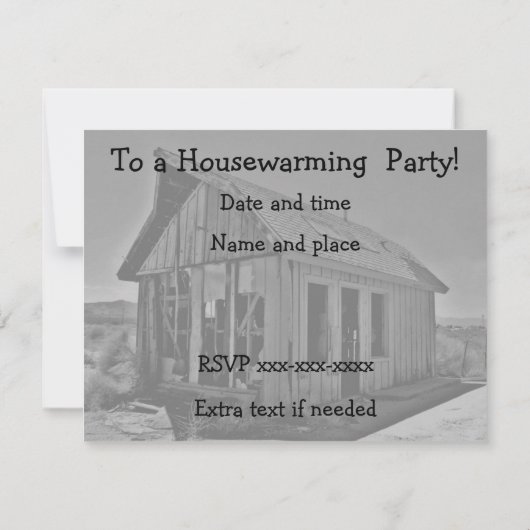 Hüttenwärmung Einladung (Rückseite)