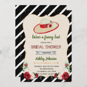 Hutthema-Brautpartyeinladung Derbys große Einladung (Vorne/Hinten)