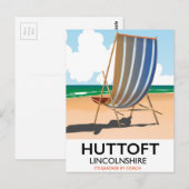 Huttoft Reiseplakat am Meer. Postkarte (Vorne/Hinten)