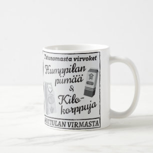 Huttulan piimää - sananmuunnos huumorimuki kaffeetasse