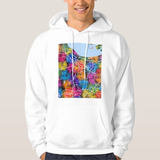 Huzhou China City Map Hoodie (Vorderseite)
