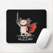 Huzzah Axolotl Knight Funny Sword Meme Quote Mousepad (Mit Mouse)