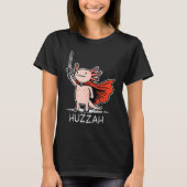Huzzah Axolotl Knight Funny Sword Meme Quote  T-Shirt (Vorderseite)