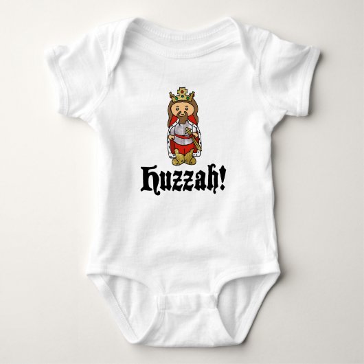 HUZZAH! Baby-Bodysuitt-shirt Königs Arthur Baby Strampler (Vorderseite)
