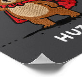 Huzzah Bear Knight Funny Sword Meme Quote  Poster (Ecke)