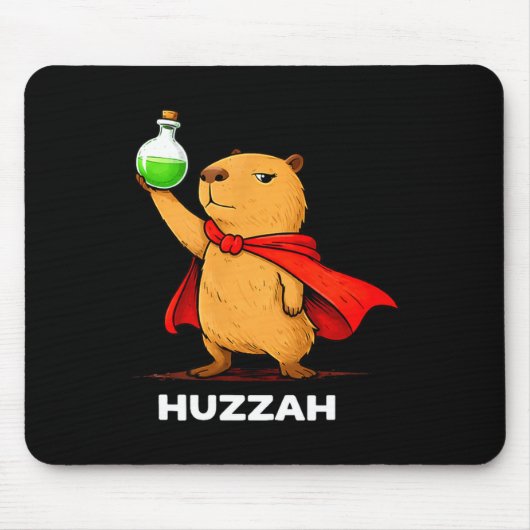 Huzzah Capybara Alchemist lustiges Potion Meme Nov Mousepad (Vorne)
