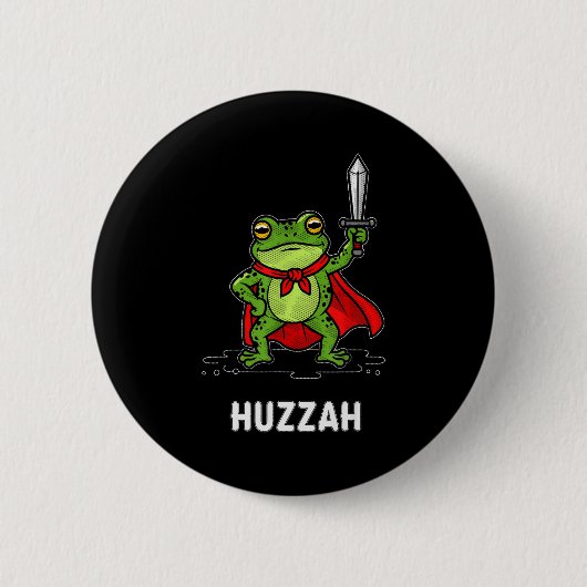 Huzzah Frog Button (Vorderseite)