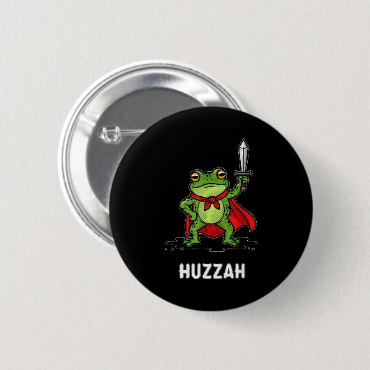 Huzzah Frog  Button (Vorne & Hinten)