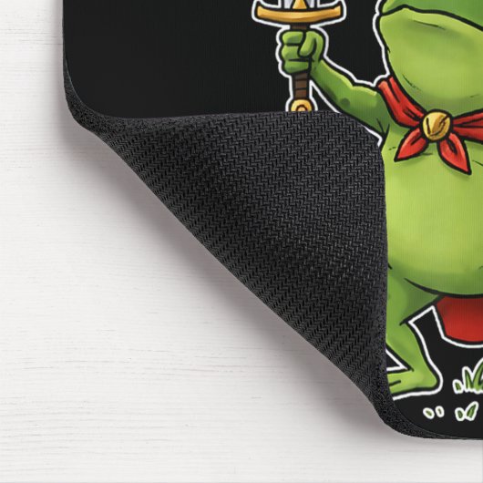 Huzzah Frog Knight Funny Sword Meme Frog Quote Men Mousepad (Ecke)