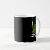 Huzzah Frog Knight Funny Sword Meme Quote Kaffeetasse (VorderseiteRechts)