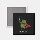 Huzzah Frog Knight Funny Sword Meme Quote Magnet (Vorderseite/Rückseite)