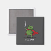 Huzzah Frog Knight Funny Sword Meme Quote Magnet (Vorderseite/Rückseite)