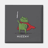 Huzzah Frog Knight Funny Sword Meme Quote Magnet (Vorne)