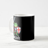 Huzzah Frog Knight Funny Sword Meme Quote Medieval Kaffeetasse (Vorderseite Links)
