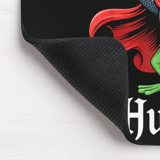 Huzzah Frog Knight Funny Sword Meme Quote Medieval Mousepad (Ecke)