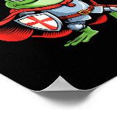 Huzzah Frog Knight Funny Sword Meme Quote Medieval Poster (Ecke)