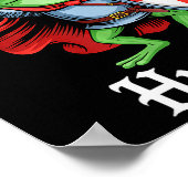 Huzzah Frog Knight Funny Sword Meme Quote Medieval Poster (Ecke)