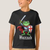 Huzzah Frog Knight Funny Sword Meme Quote Medieval T-Shirt (Vorderseite)