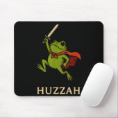 Huzzah Frog Knight Funny Sword Meme Quote Mousepad (Mit Mouse)