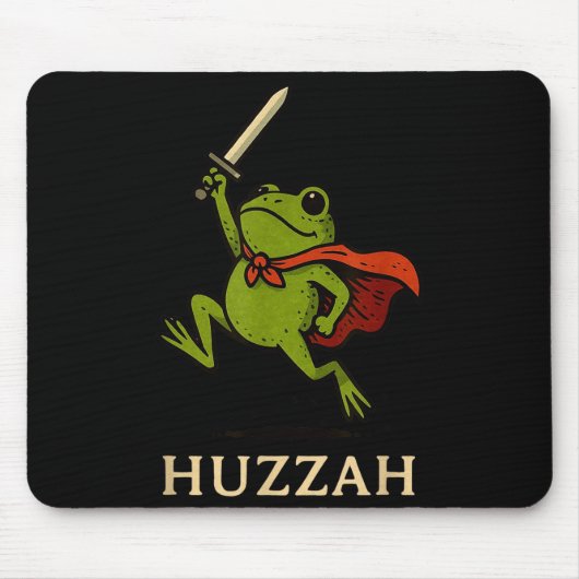 Huzzah Frog Knight Funny Sword Meme Quote Mousepad (Vorne)
