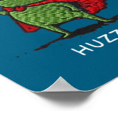 Huzzah Frog Knight Funny Sword Meme Quote  Poster (Ecke)