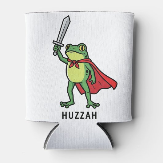 Huzzah Frog Knight Funny Sword Meme Zitat Dosenkühler (Vorderseite)