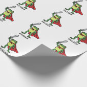 Huzzah Frog Knight Funny Sword Meme Zitat Geschenkpapier (Ecke)