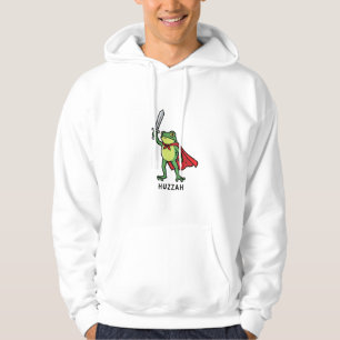 Huzzah Frog Knight Funny Sword Meme Zitat Hoodie