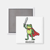 Huzzah Frog Knight Funny Sword Meme Zitat Magnet (Vorderseite/Rückseite)