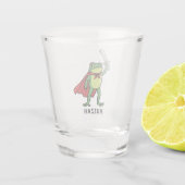 Huzzah Frog Knight Funny Sword Meme Zitat Schnapsglas (Rückseite)