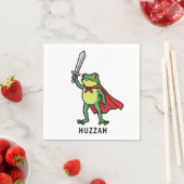 Huzzah Frog Knight Funny Sword Meme Zitat Serviette (Beispiel)