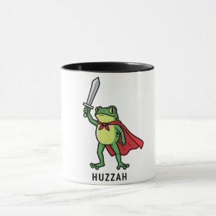 Huzzah Frog Knight Funny Sword Meme Zitat Tasse