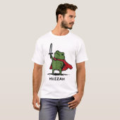 Huzzah Frog Knight Sword Quote T-Shirt (Vorne ganz)