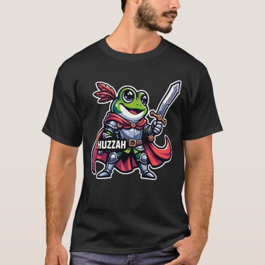 Huzzah Frog Knight T-Shirt (Vorderseite)