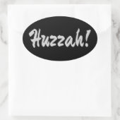 Huzzah! Hurrah! Ovaler Aufkleber (Tasche)