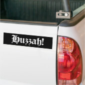 Huzzah! {Mittelalterliche Typografie} Autoaufkleber (Auf Lkw)