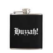 Huzzah! {Mittelalterliche Typografie} Flachmann (Vorderseite)