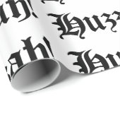 Huzzah! {Mittelalterliche Typografie} Geschenkpapier (Rolleneckpunkt)