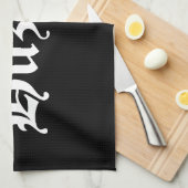 Huzzah! {Mittelalterliche Typografie} Geschirrtuch (Viertel Falte)